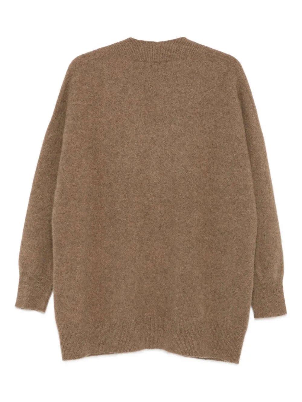 Vanisé Button-up Cardigan In Brown