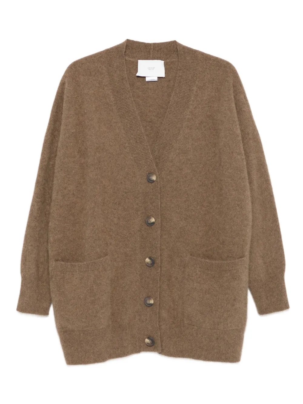 Vanisé Button-up Cardigan In Brown