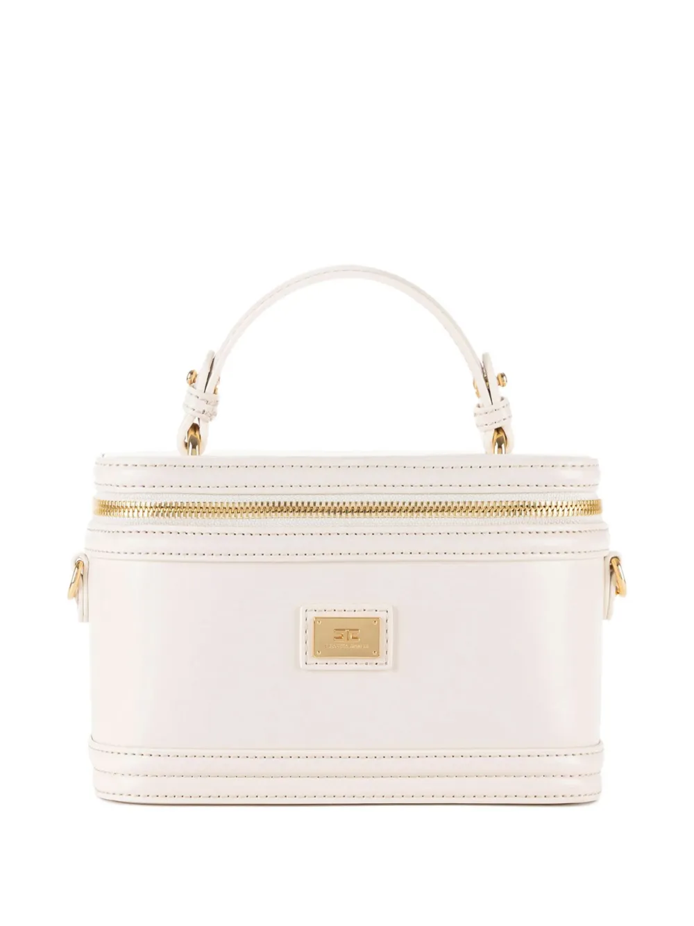 Elisabetta Franchi zip-around make-up bag | Neutrals | Image 1
