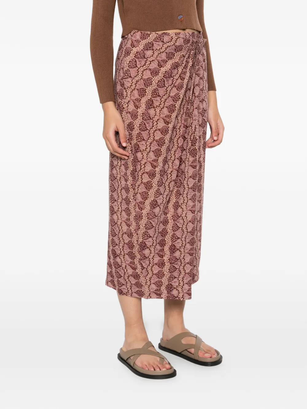 Dalila Floral-Print Midi Skirt