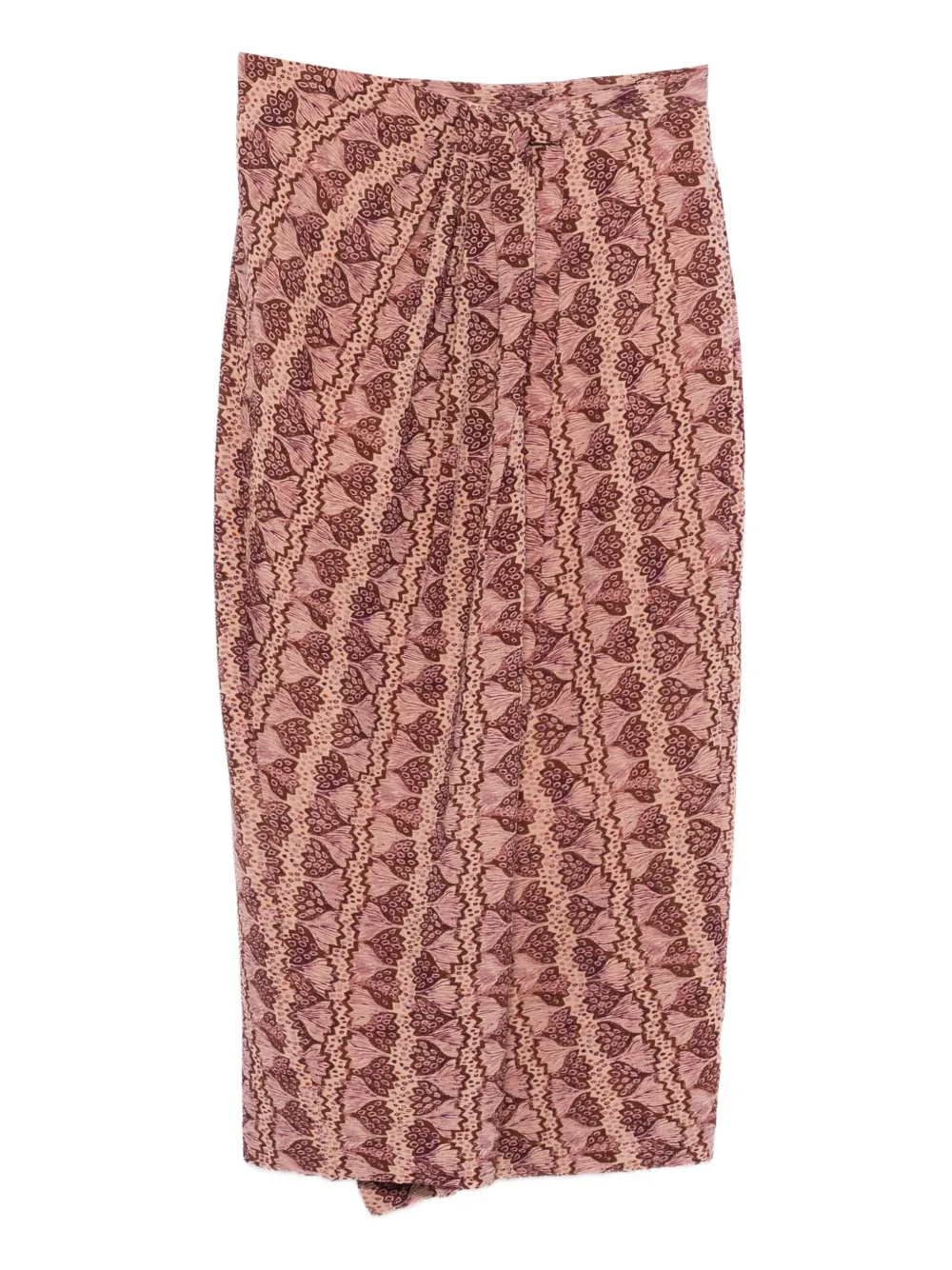 Antik Batik Dalila floral-print midi skirt - Viola