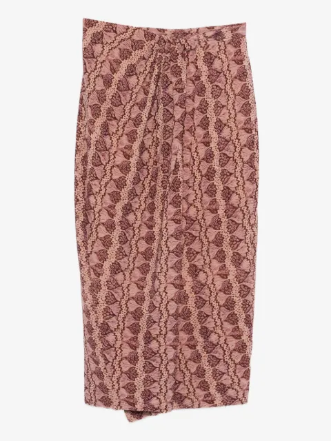 Antik Batik Dalila floral-print midi skirt