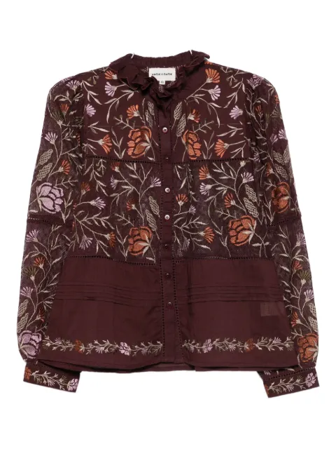 Antik Batik floral-embroidered shirt