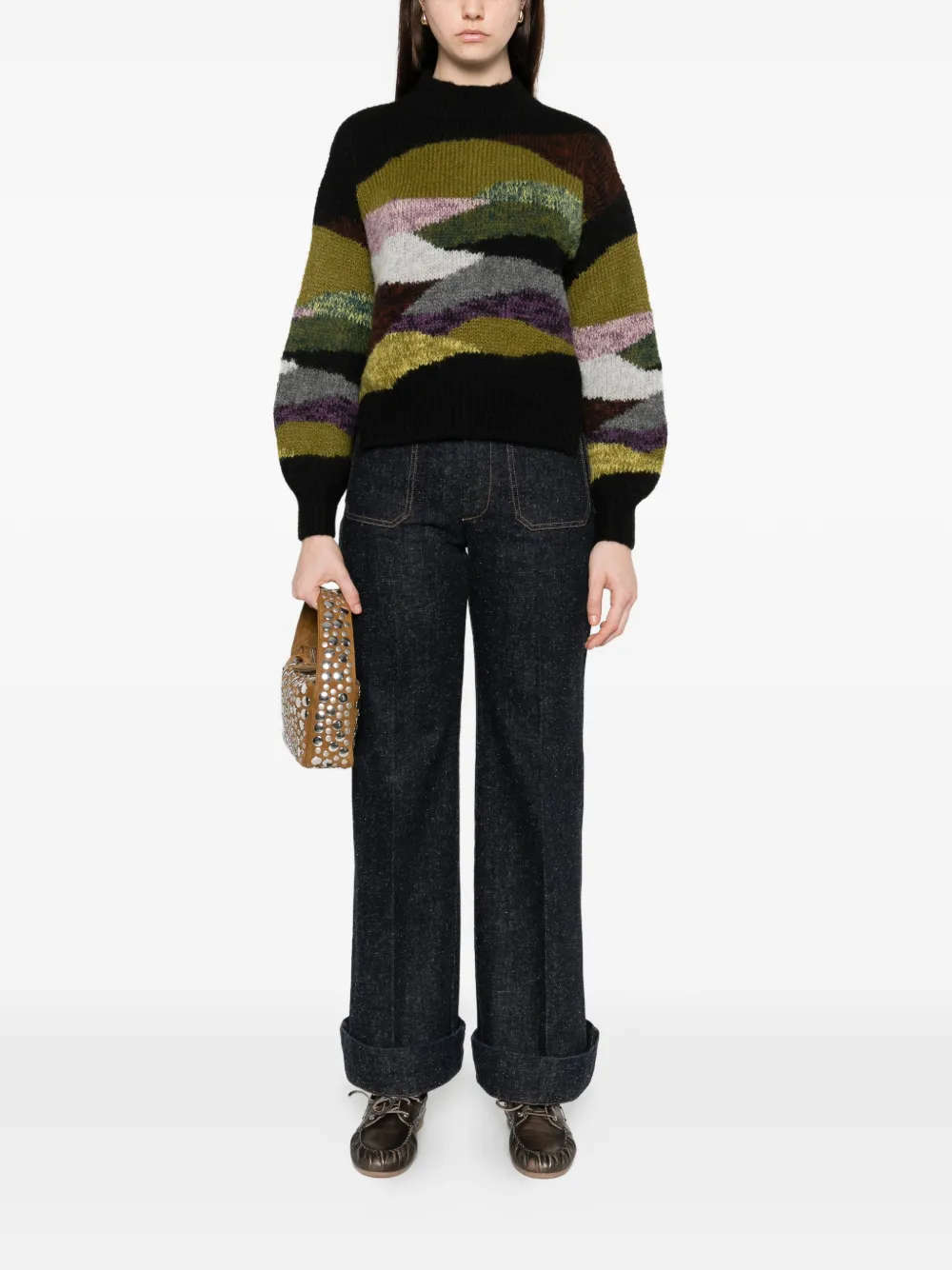  Antik Batik Patterned Sweater - Black 