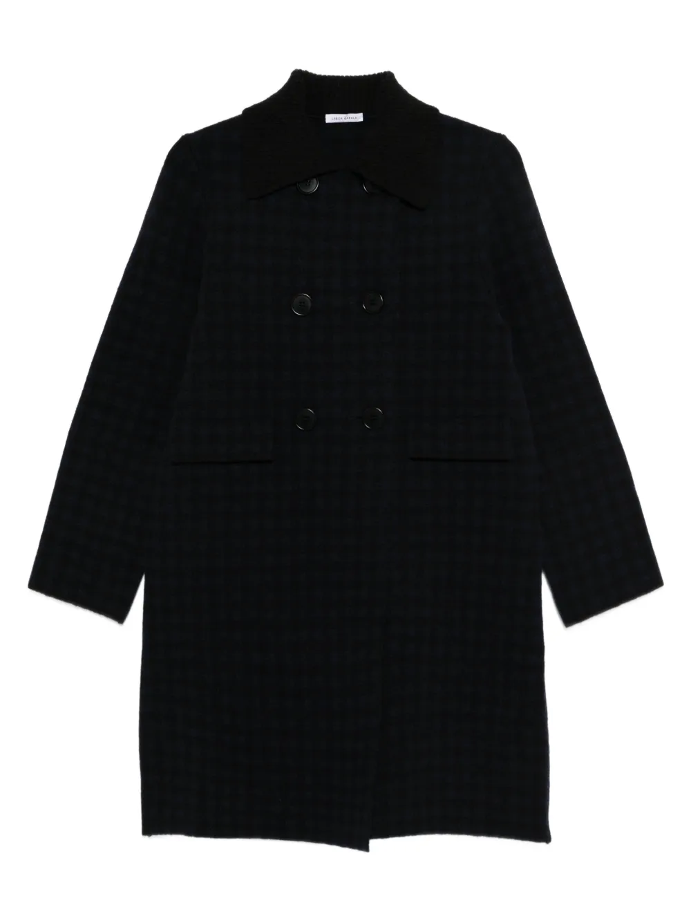 Lebor Gabala check double-breasted coat | negro | Image 1