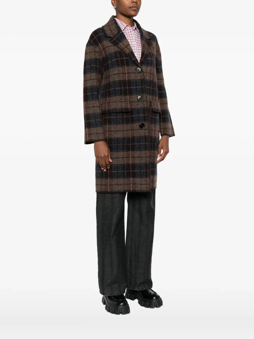 Lebor Gabala Plaid Jacket In Brown