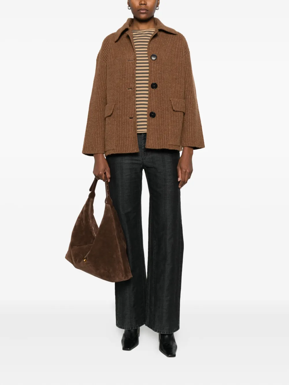 Lebor Gabala flap-pocket buttoned cardi-coat | Cardi-Coats | Image 2