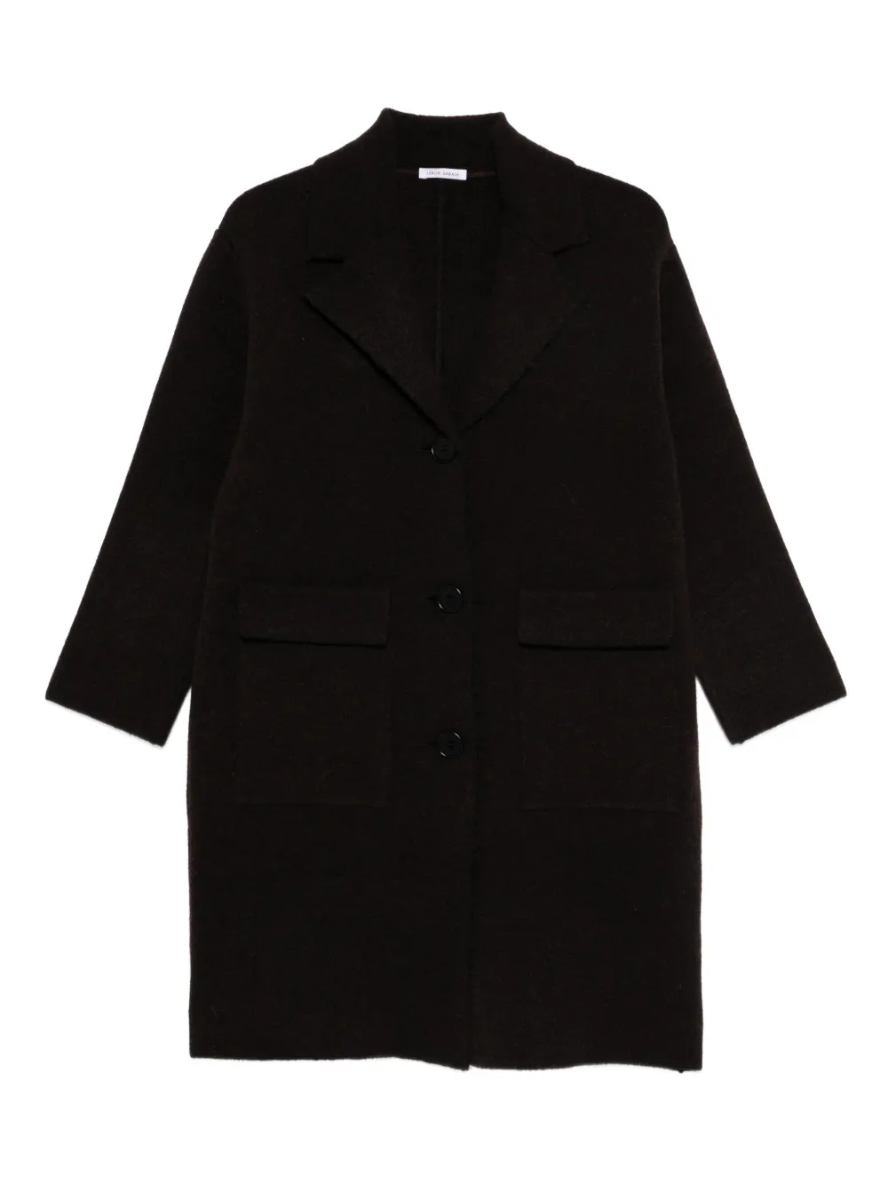 Lebor Gabala button-fastening coat - Marrone
