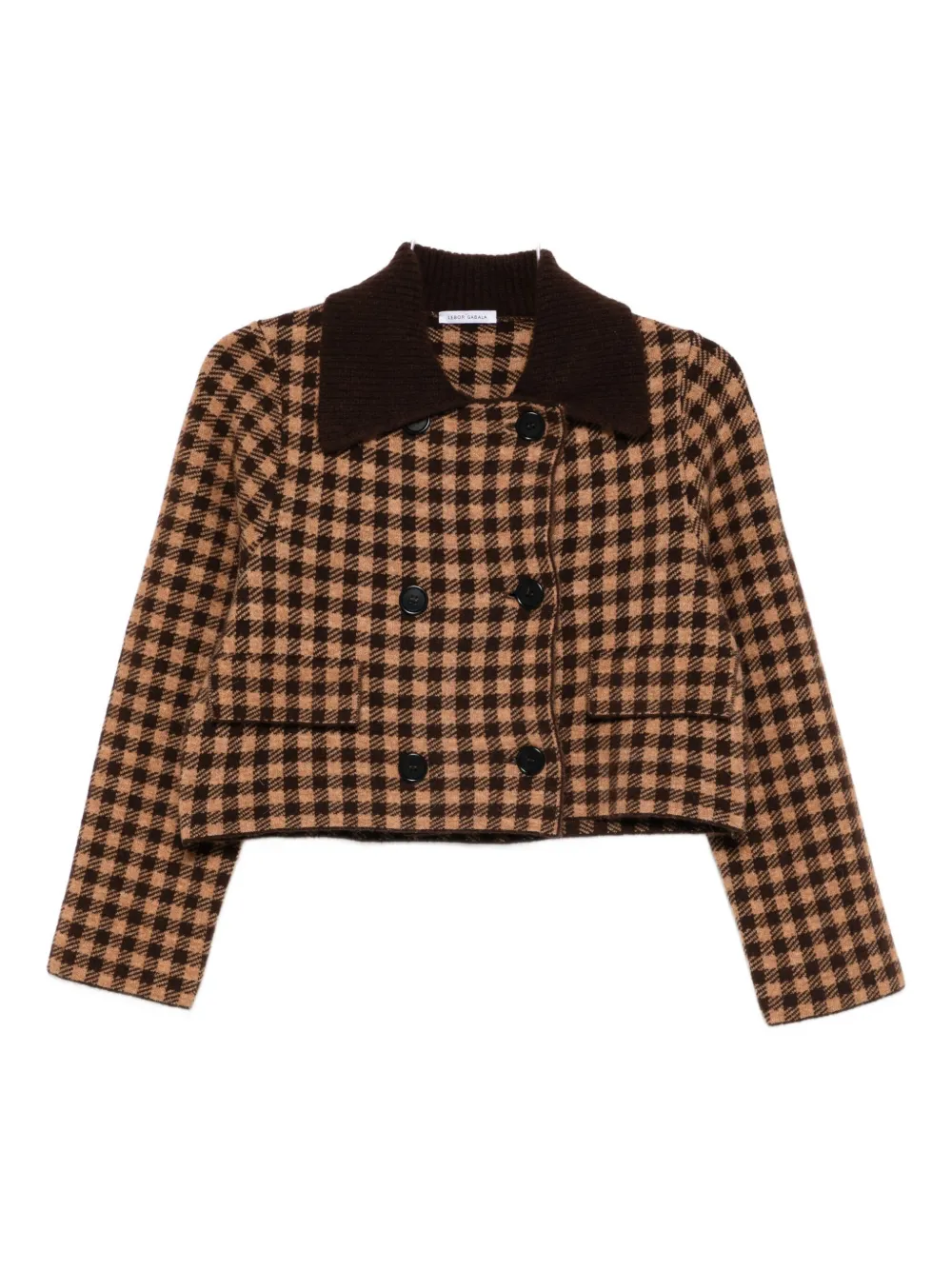 Lebor Gabala double-breasted checked jacket | Brown | Image 1