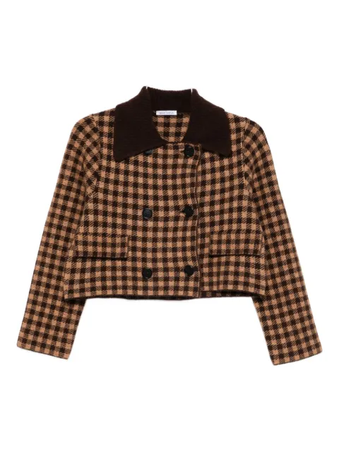 Lebor Gabala double-breasted checked jacket