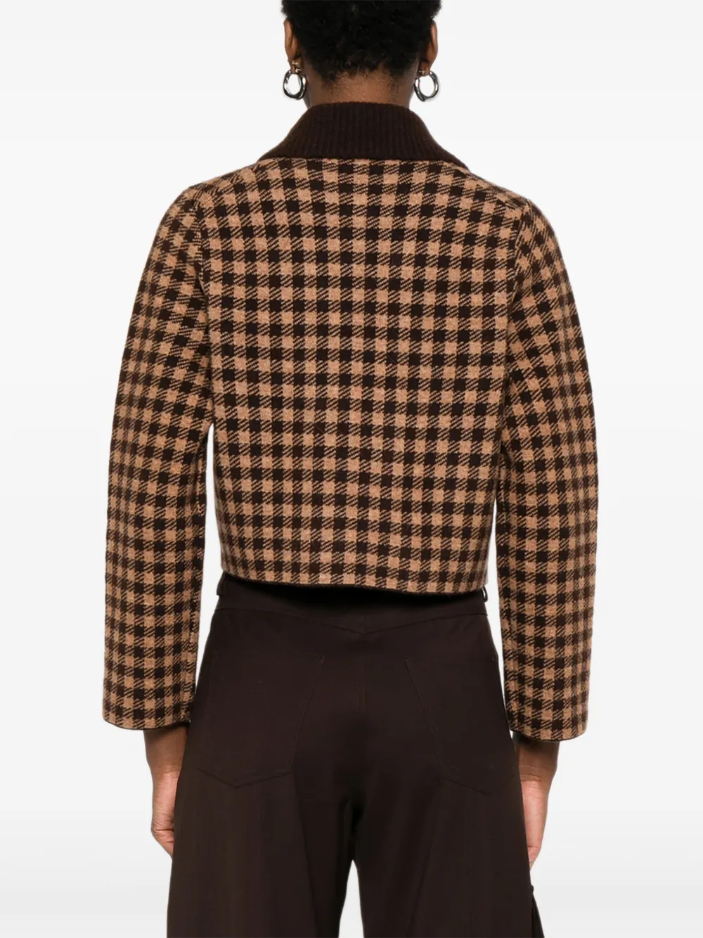 Double-Breasted Checked Jacket
