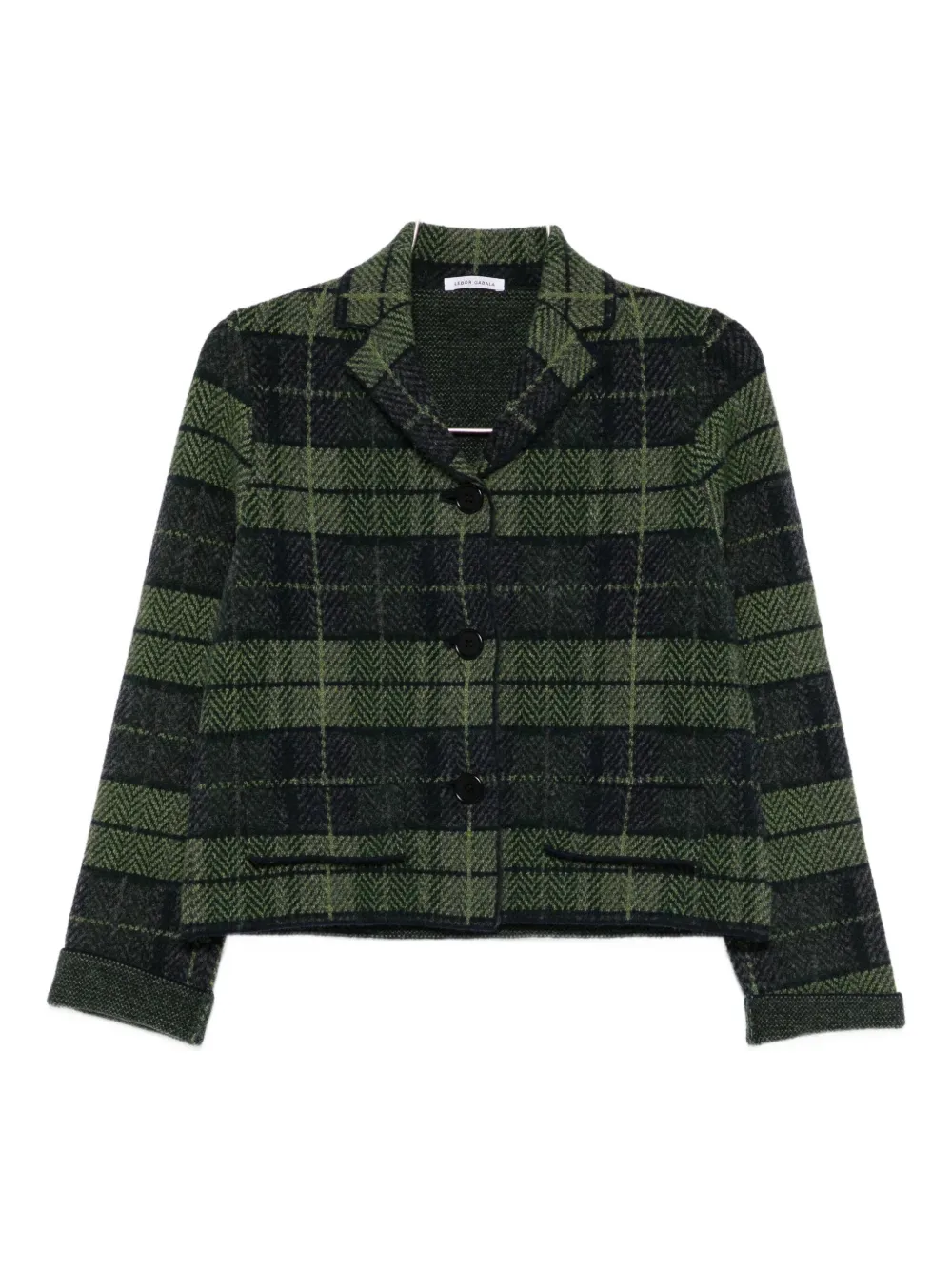 Lebor Gabala plaid cropped jacket | Green | Image 1