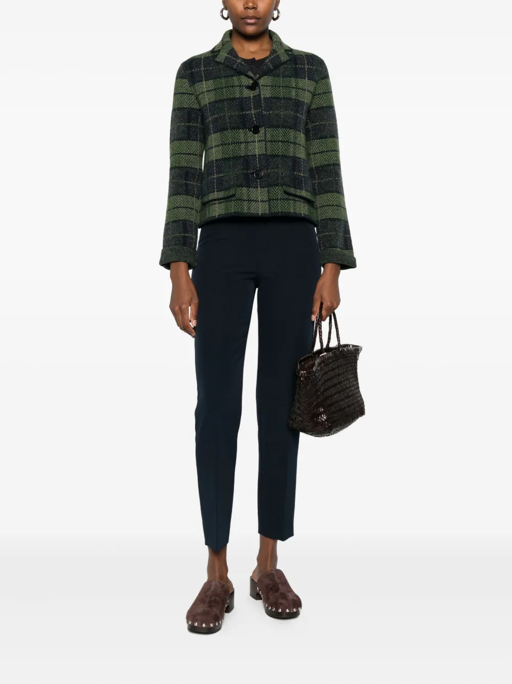 Lebor Gabala plaid cropped jacket | Cropped Jackets | Image 2