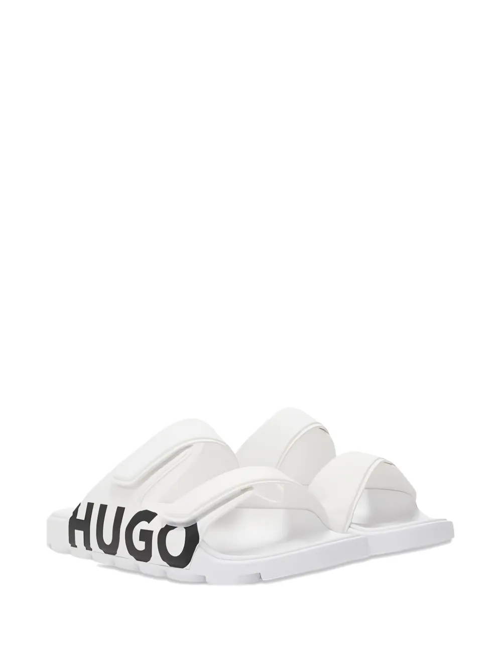 HUGO Evander slippers met dubbel bandje Wit