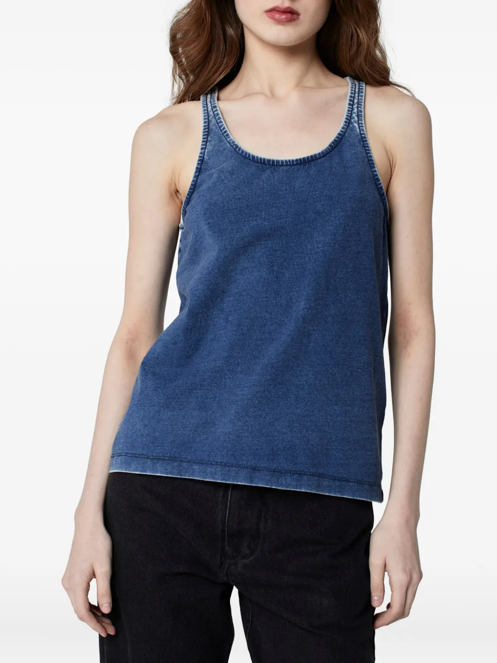Amapô Cotton-blend Tank Top In Blue