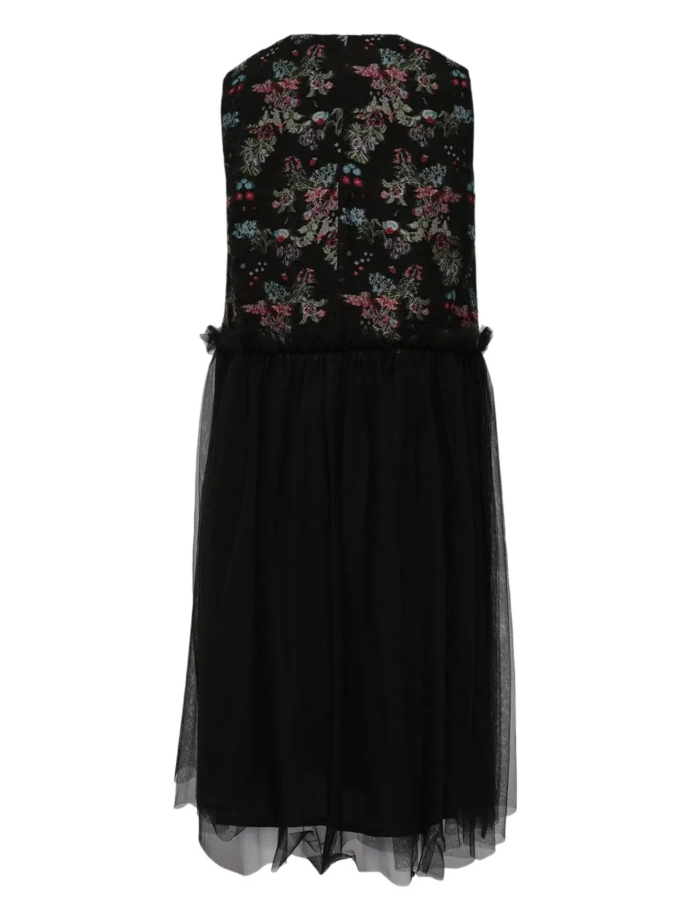 Noir Kei Ninomiya Midi-jurk met bloemen jacquard - Zwart