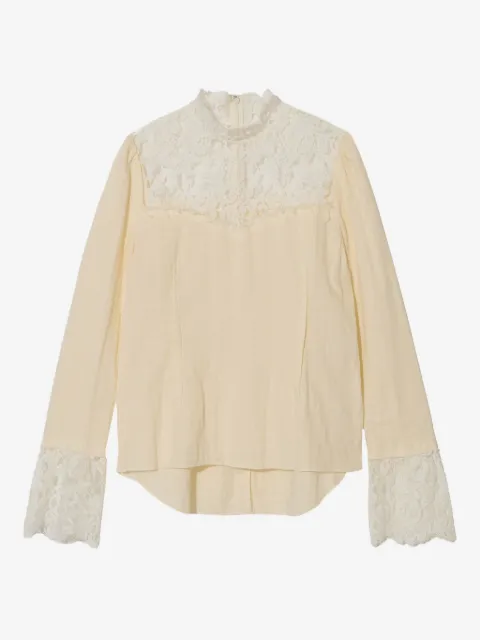 Undercover blusa con ribete de encaje