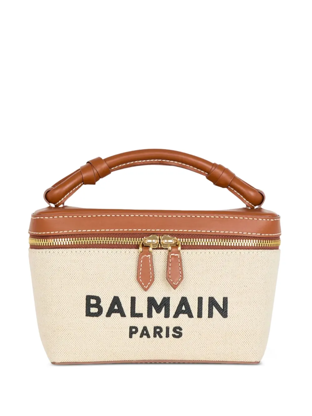 Balmain B-army Vanity Bag In Neutral
