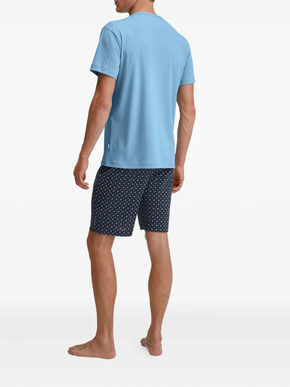  Calida V-neck Chest-pocket Pyjamas - Blue 