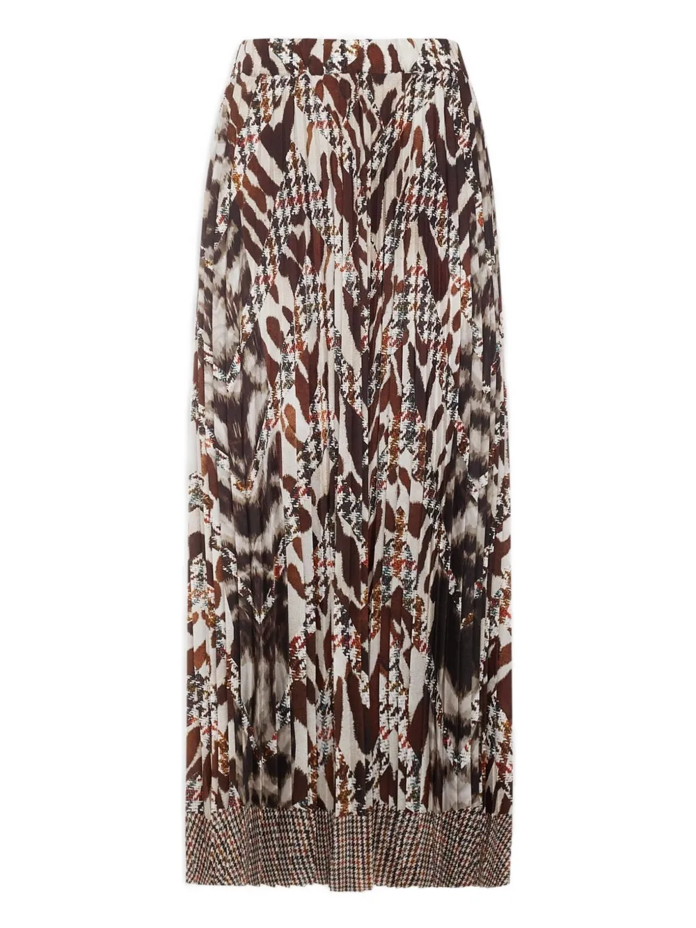 Pierre-Louis Mascia Gonna Ceto lunga in pied-de-poule - Marrone