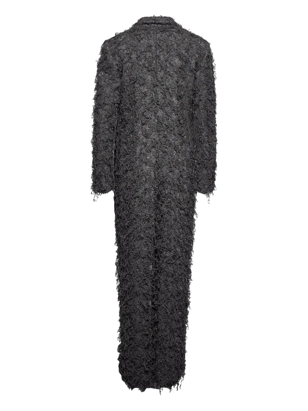 Comme Des Garçons Tuta intera con ricamo e frange - Nero