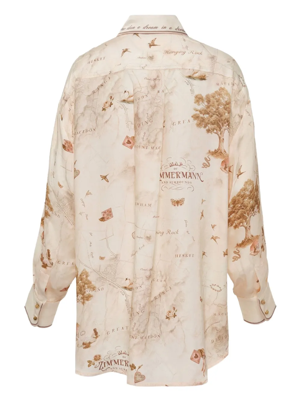 ZIMMERMANN map-print shirt - Beige