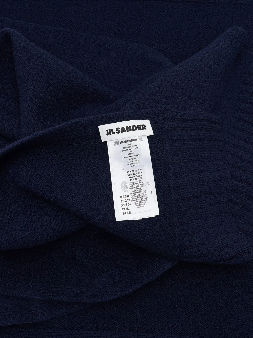 Jil Sander Merino Wool Scarf In Blue