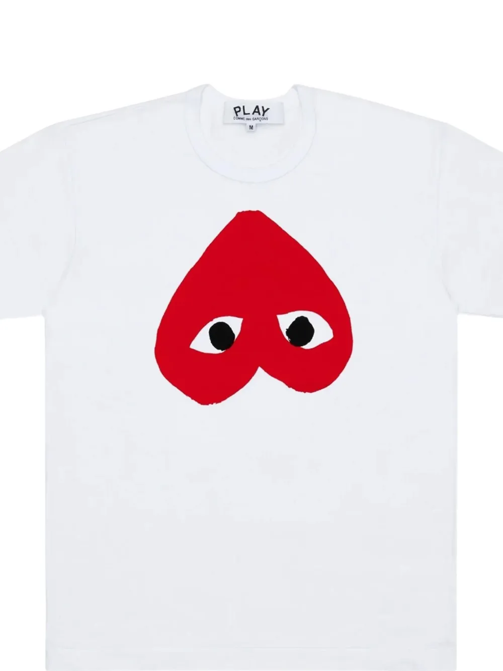 Comme Des Garçons Play Reverse Heart Logo T-shirt In White