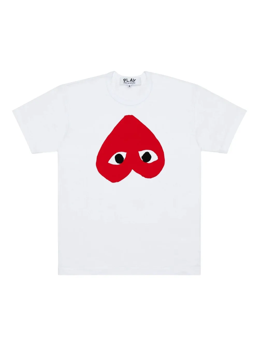 Comme Des Garçons Play Reverse Heart Logo T-shirt In White