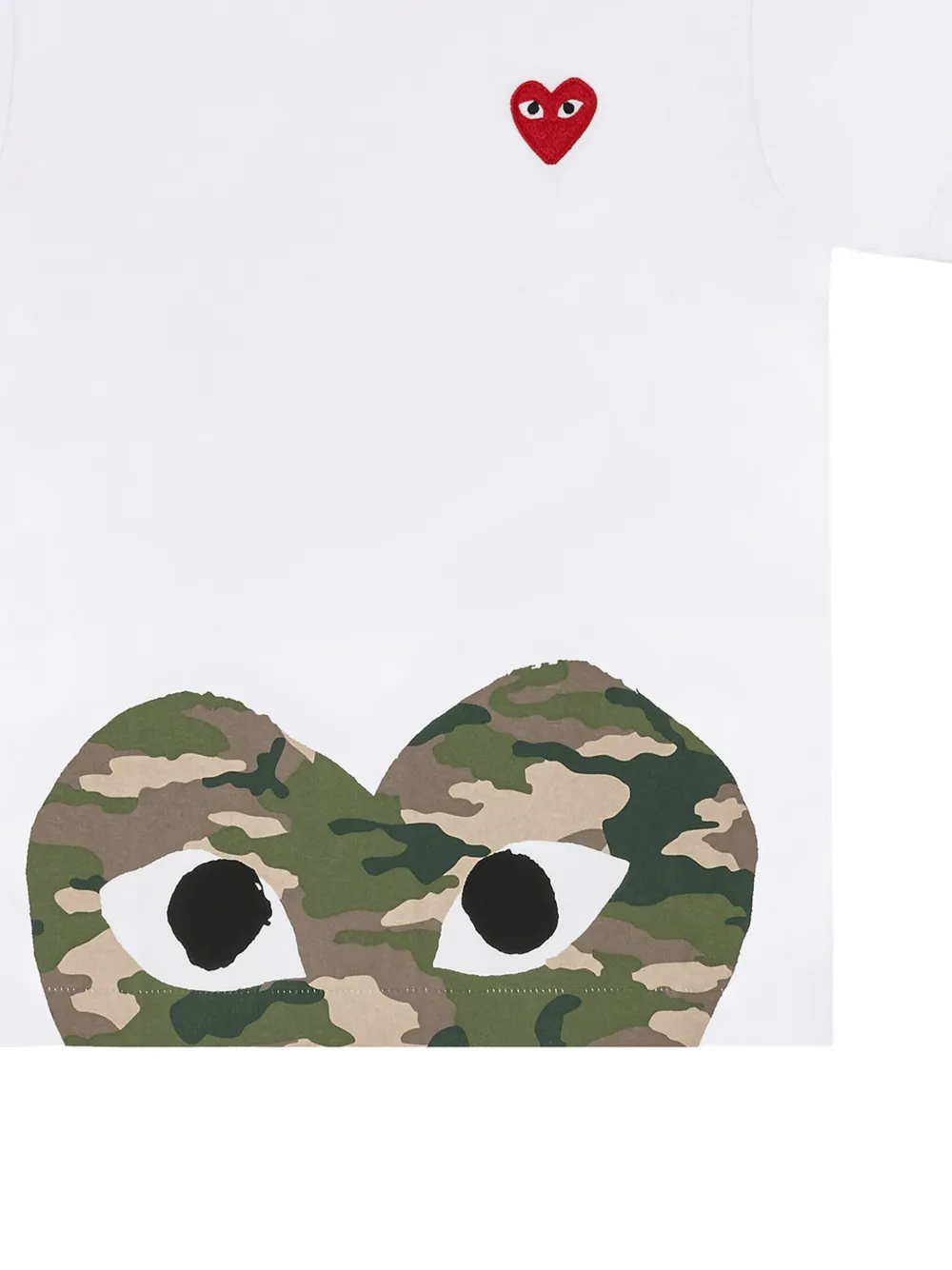 Comme Des Garçons Play T-shirt met camouflageprint - Wit