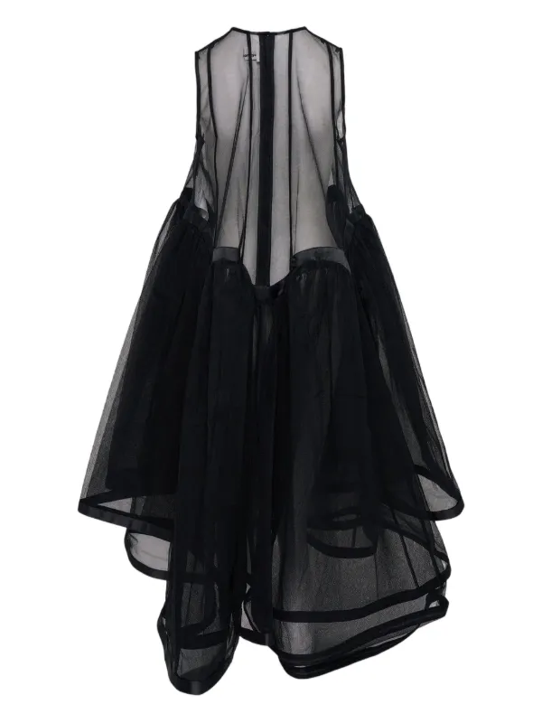 Noir Kei Ninomiya Tulle Layered Dress | Black | FARFETCH