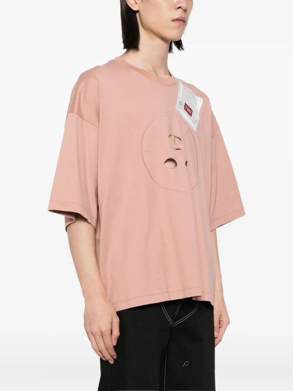 Doublet T-shirt Mit Gesichtsmaske In Pink