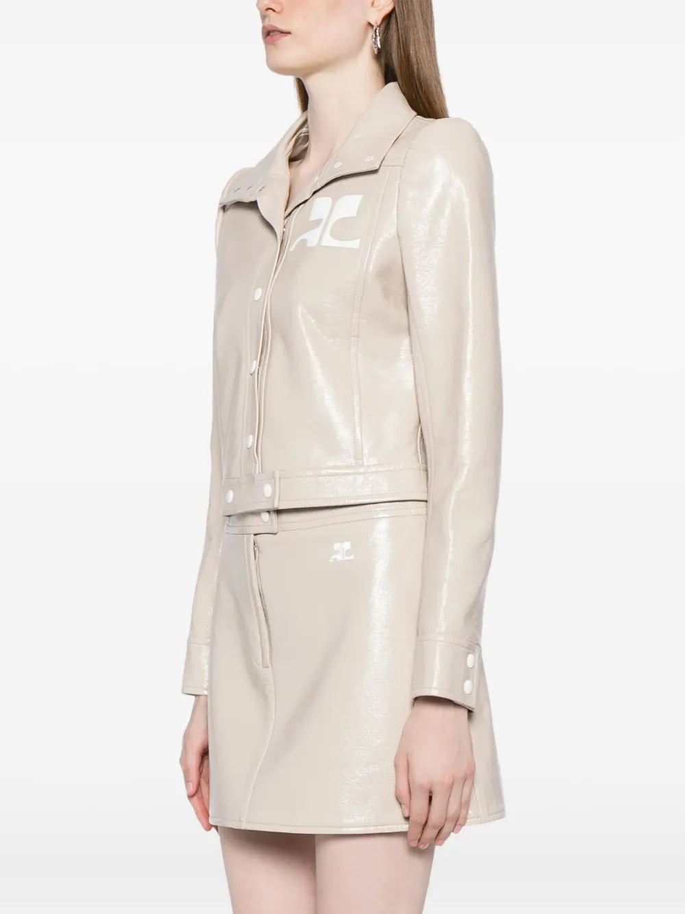 Courrèges Logo-detail Jacket In Neutral