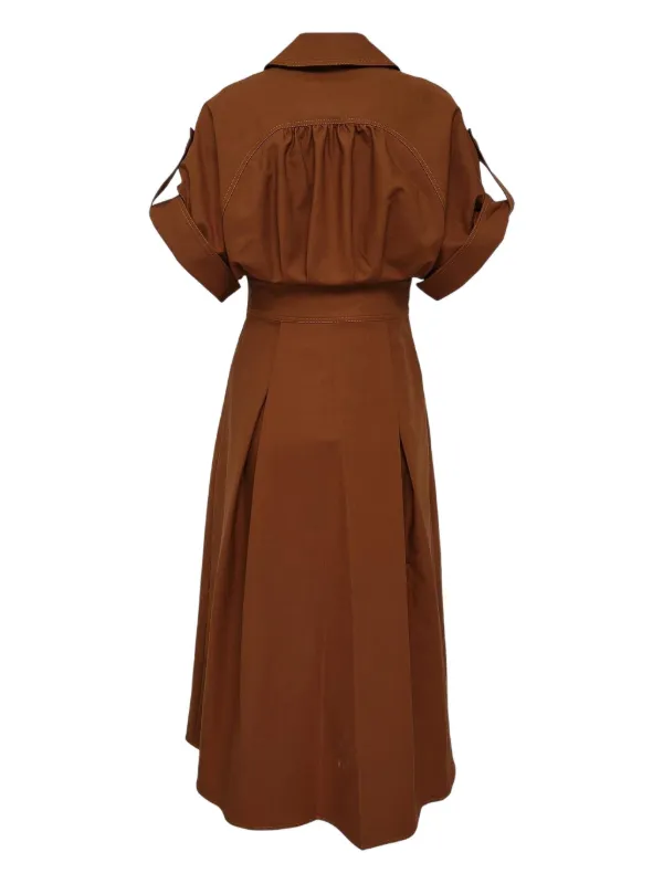 Carolina Herrera Vestido Camisero Con Botones Marrón FARFETCH ES