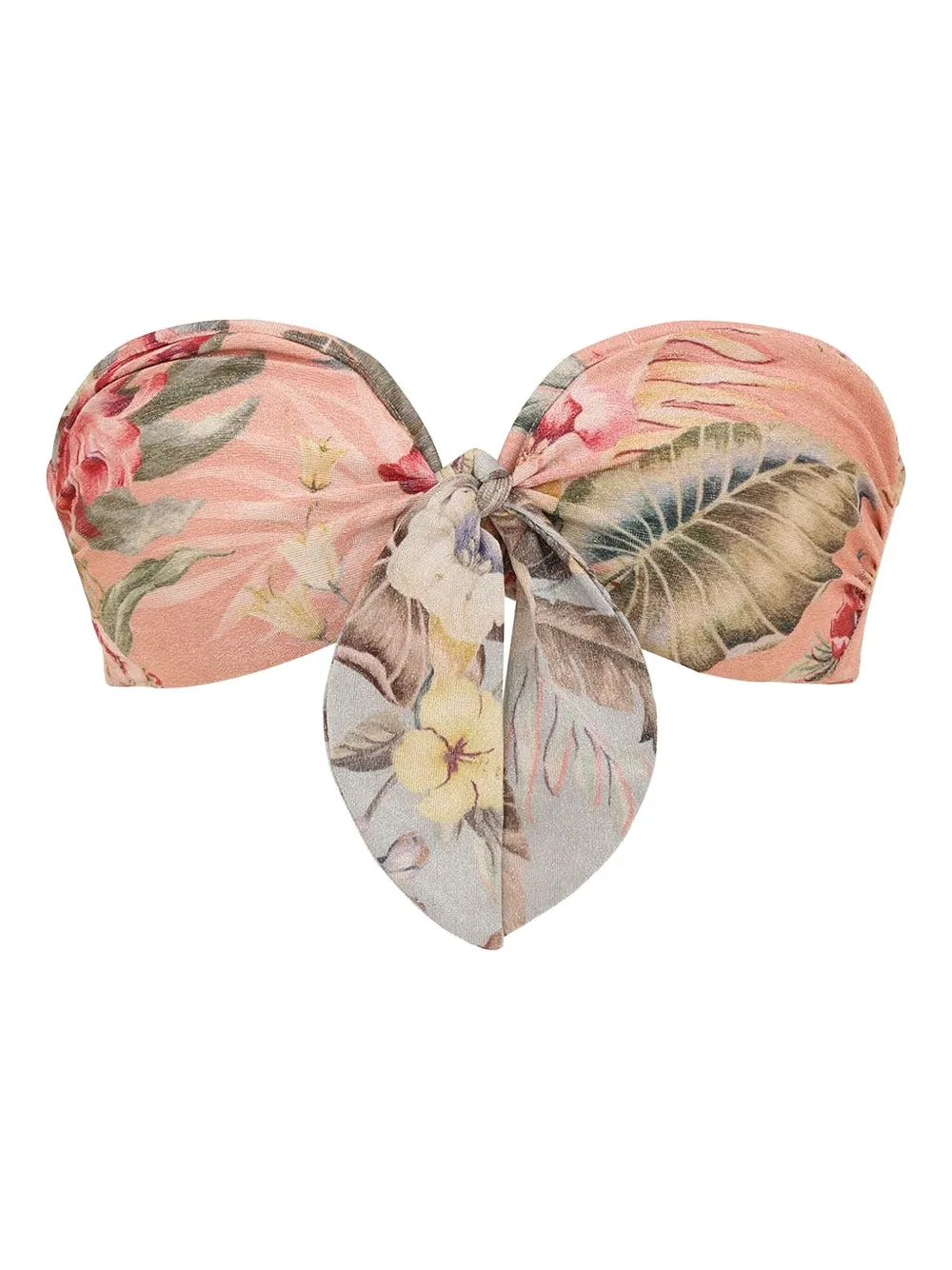 ZIMMERMANN scarf-tie floral bikini top | Pink | Image 1