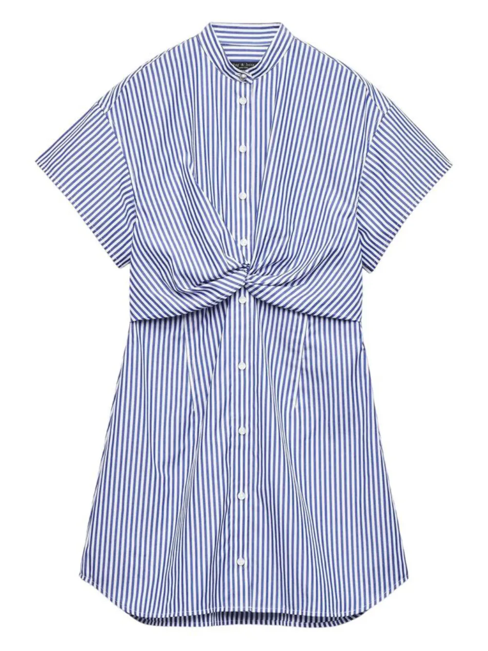 rag & bone Gretchen stripe twist-front dress | Blue | Image 1