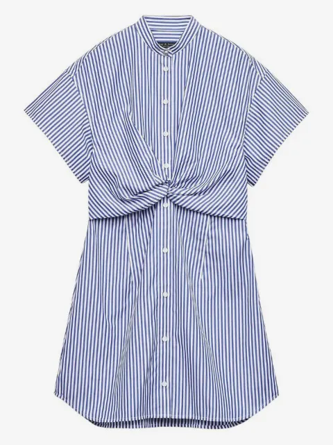 rag & bone Gretchen stripe twist-front dress