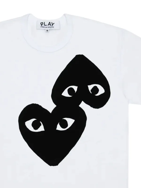 Comme Des Garçons Play ロゴ Tシャツ | ホワイト | FARFETCH JP
