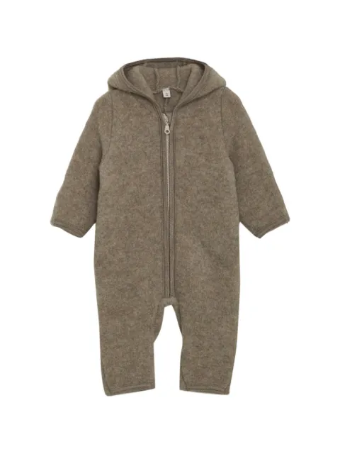 HUTTEliHUT ear-detail hooded romper