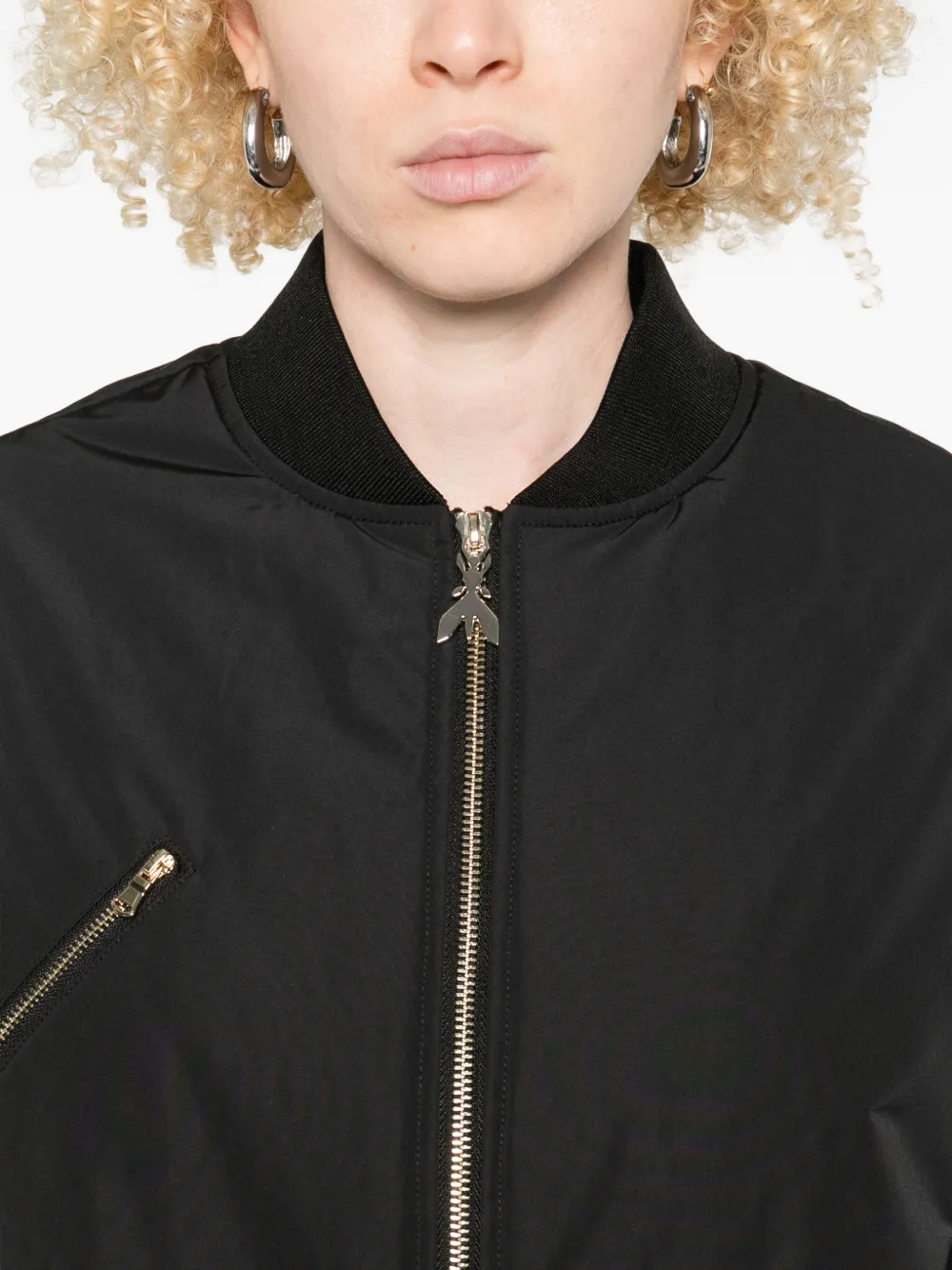 Patrizia Pepe Zip-fastening Bomber Jacket In Black