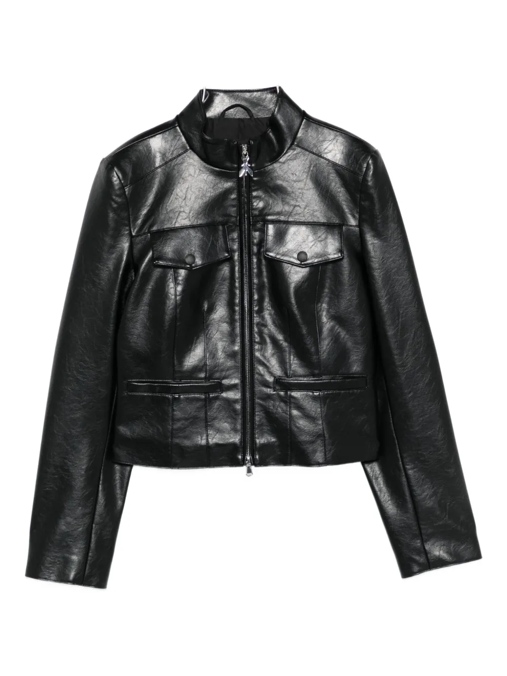 Patrizia Pepe Zip-up Bomber Jacket In Black