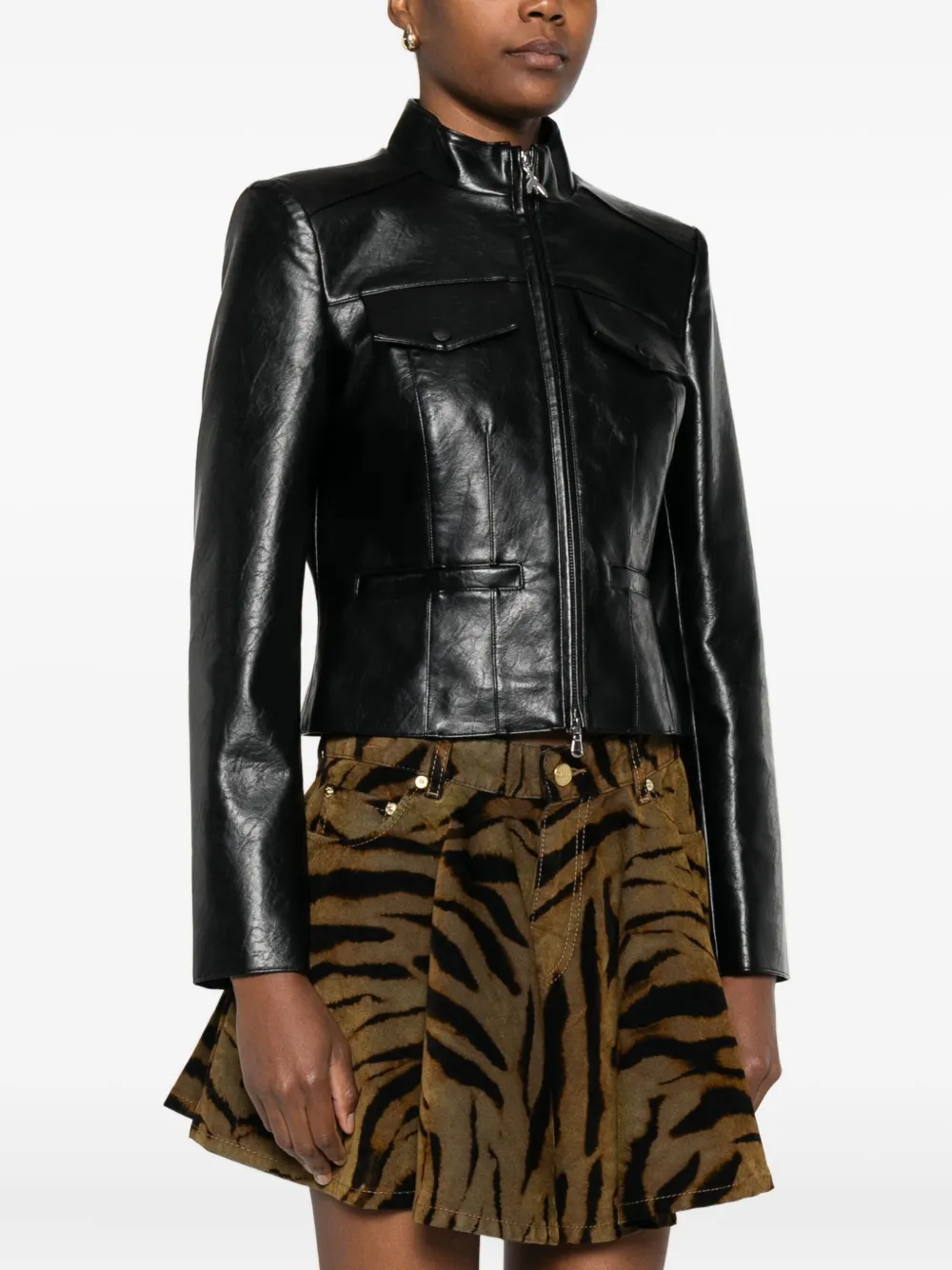 Patrizia Pepe Bomberjack met rits Zwart