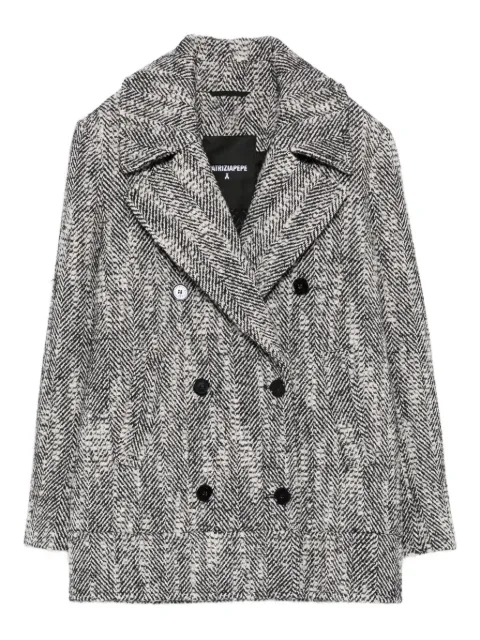 Patrizia Pepe herringbone double-breasted coat