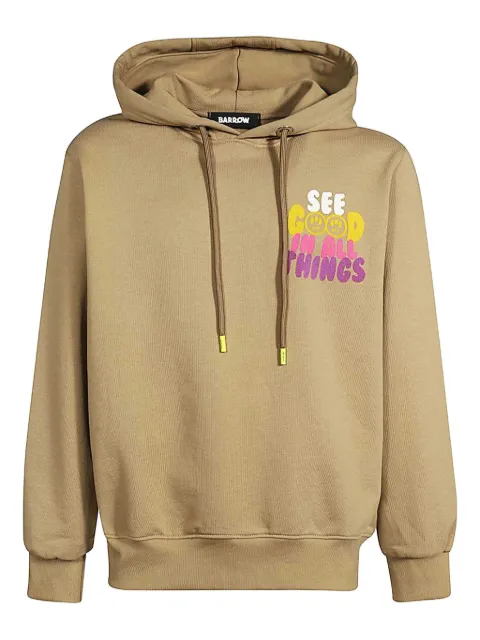 BARROW moon-print hooded sweatshirt