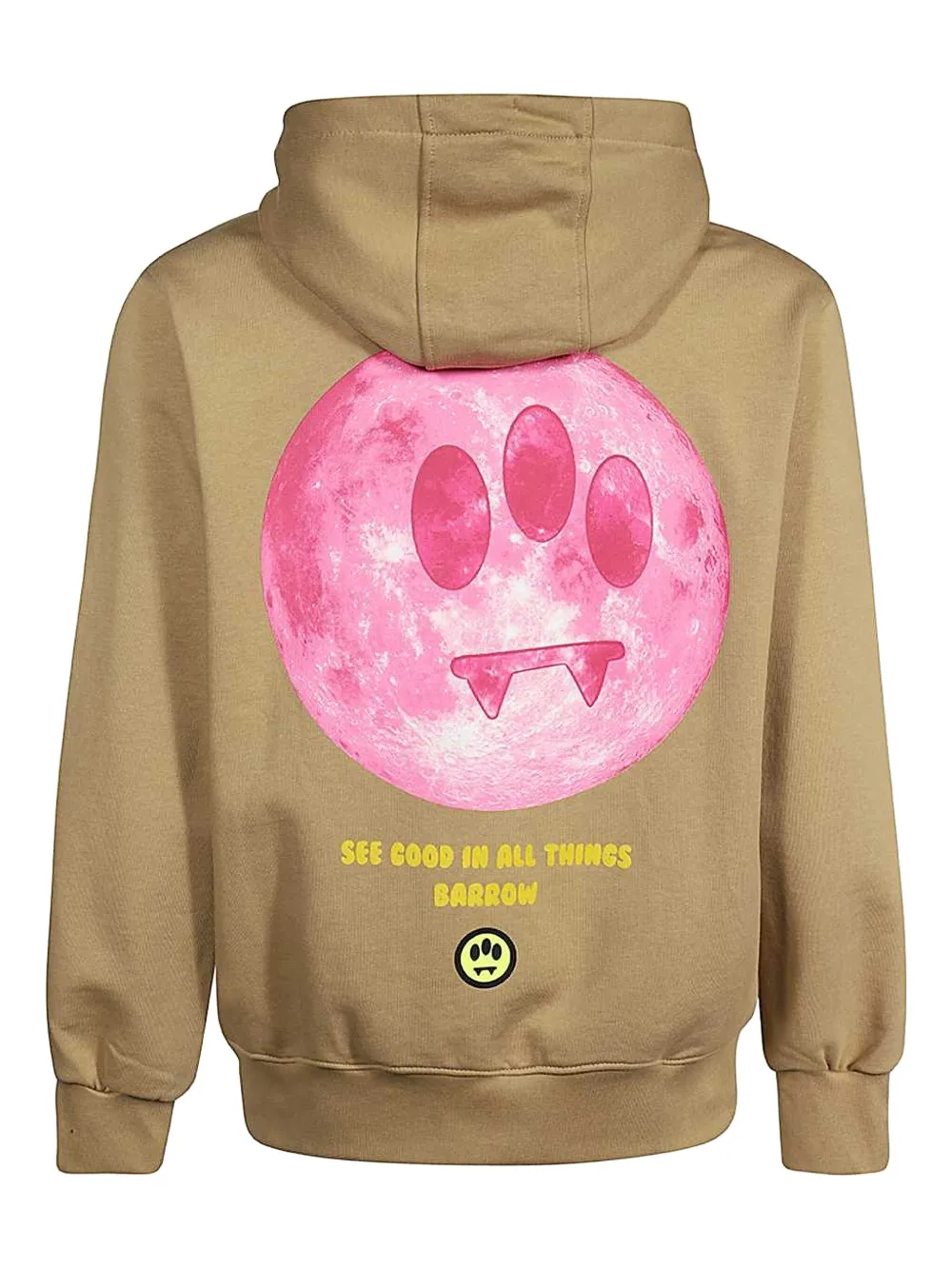 Barrow Moon-print Hooded Sweatshirt In Brown