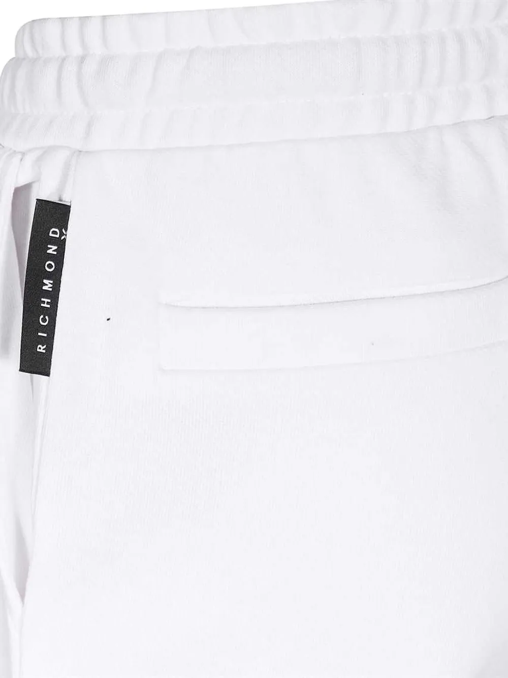 John Richmond Elasticated-waistband Logo-print Trousers In White