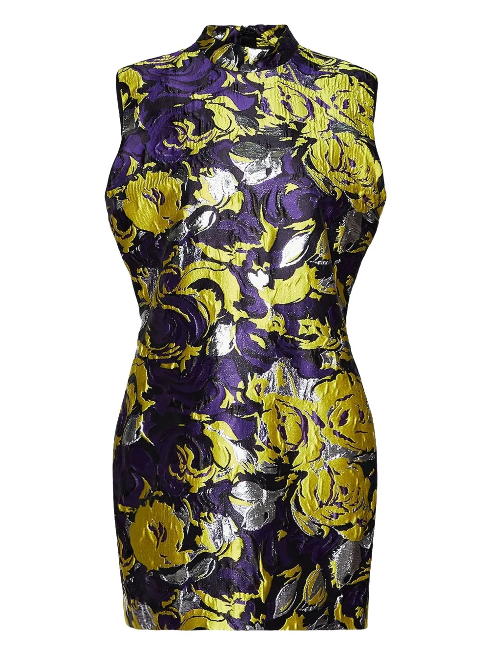MSGM brushstroke floral-print dress | Yellow | Image 1