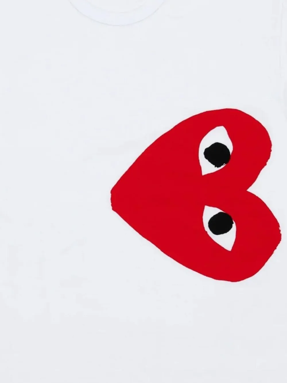 Comme Des Garçons Play Side Heart T-shirt met logo Wit