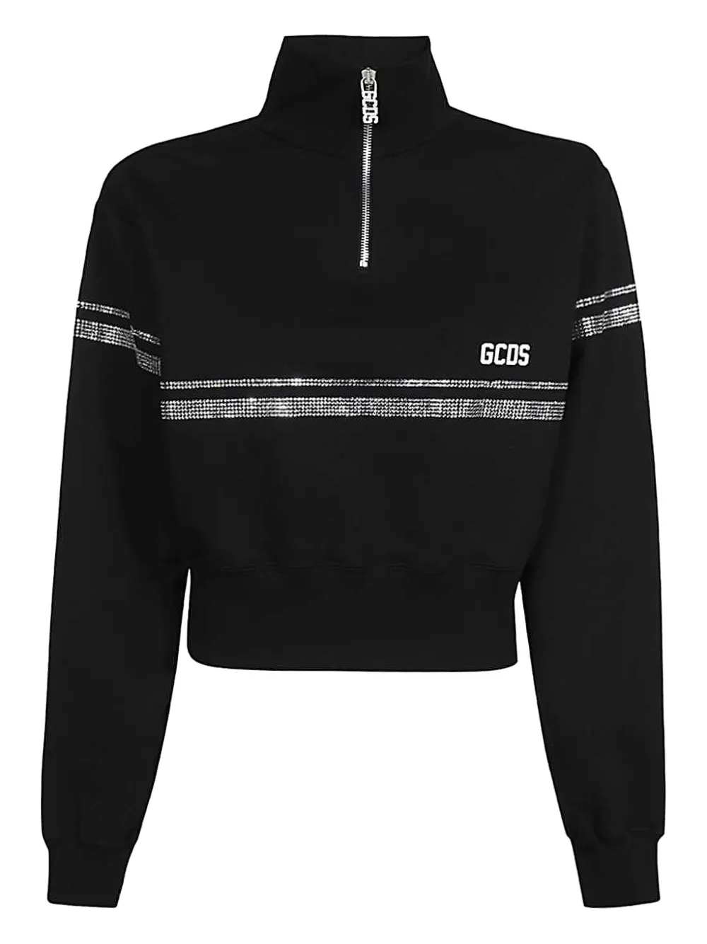 GCDS ラインストーン スウェットシャツ - ブラック GCDS ラインストーン スウェットシャツ - ブラック