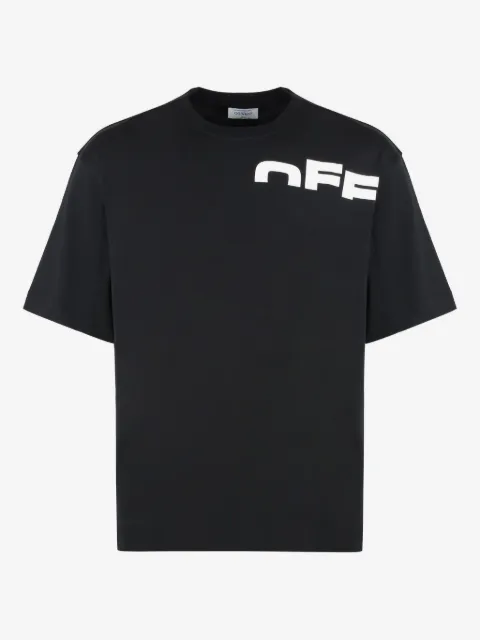 Off-White T-Shirt mit Logo-Print